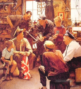 Norman Rockwell Werke - Heimkehr marine 1945 Norman Rockwell